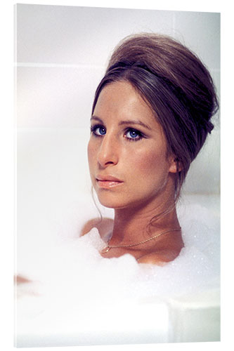 Acrylglasbild Barbra Streisand beim Baden