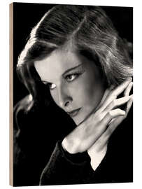 Wood print Katharine Hepburn