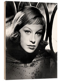 Wood print Hildegard Knef II