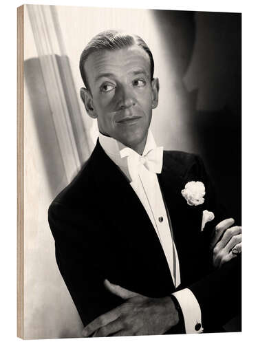 Wood print Fred Astaire Portrait