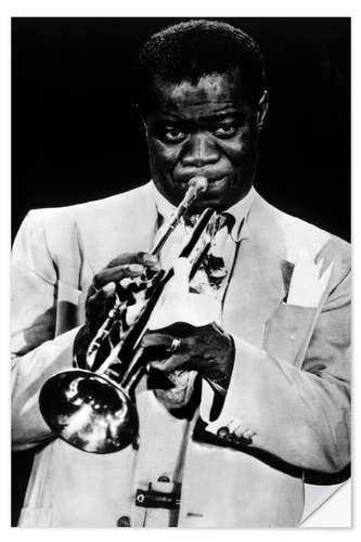 Selvklebende plakat Louis Armstrong I