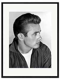 Framed art print James Dean, Side Profile