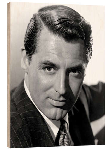 Wood print Young Cary Grant