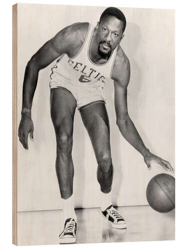 Wood print Bill Russell