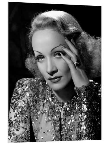 Cuadro de PVC Marlene Dietrich in Sequins Dress