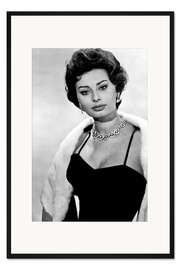 Gerahmter Kunstdruck Sophia Loren Portrait
