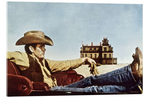 Tableau en verre acrylique James Dean en cow-boy