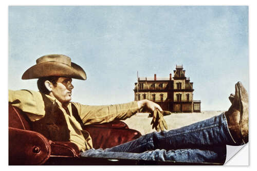 Naklejka na ścianę James Dean as a cowboy