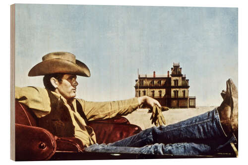 Holzbild James Dean als Cowboy