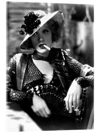 Acrylic print Marlene Dietrich with a Hat