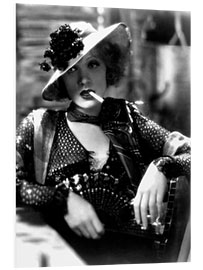 Tableau en PVC Marlene Dietrich with a Hat