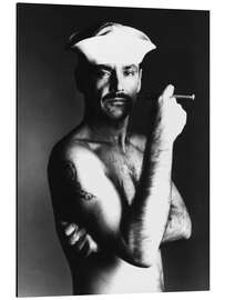 Magnettafel Jack Nicholson mit Seemannshut und Zigarre 