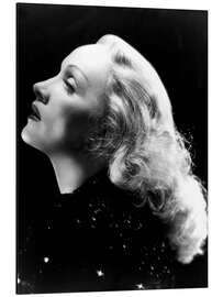 Aluminium print Marlene Dietrich Side Profile