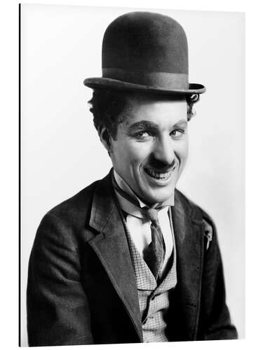 Print på aluminium Charlie Chaplin Smile