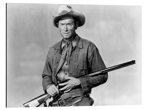 Aluminium print James Stewart as a cowboy