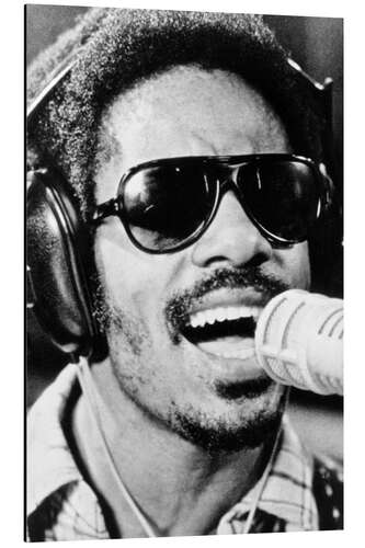 Aluminium print Stevie Wonder, 1974