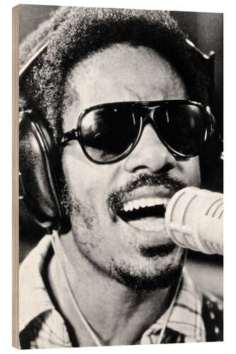 Wood print Stevie Wonder, 1974