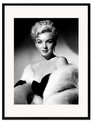 Plakat artystyczny premium w ramie Marilyn Monroe with Earrings