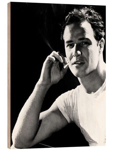 Wood print Marlon Brando Portrait I