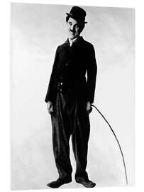 Foam board print Charlie Chaplin, the Smiling Tramp