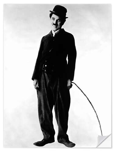 Wall sticker Charlie Chaplin, the Smiling Tramp