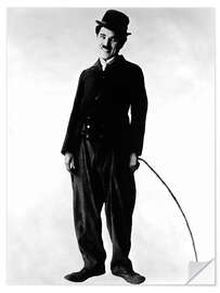 Naklejka na ścianę Charlie Chaplin, the Smiling Tramp