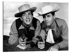 Aluminium print Dean Martin and Jerry Lewis as cowboys