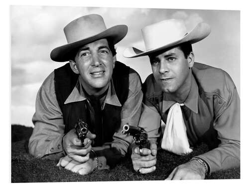 Cuadro de PVC Dean Martin and Jerry Lewis as cowboys