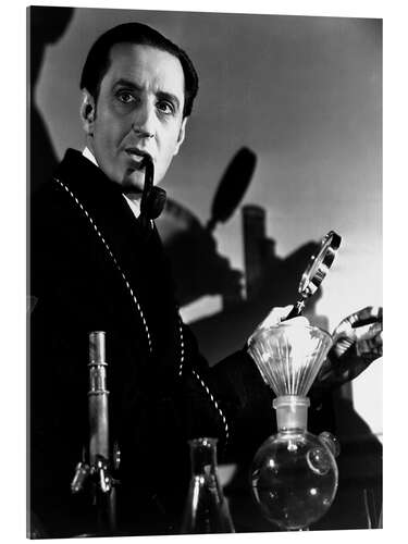 Acrylglasbild Basil Rathbone als Sherlock Holmes