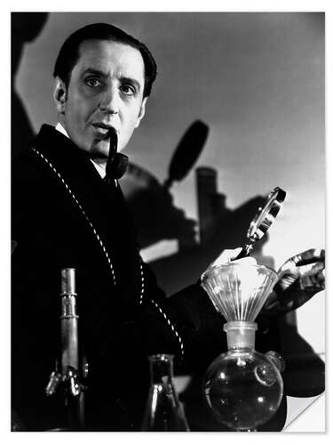 Sticker mural Basil Rathbone en Sherlock Holmes