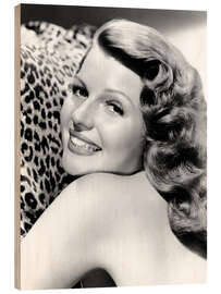 Wood print Rita Hayworth