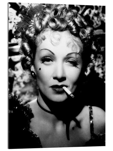 Gallery print Marlene Dietrich with a cigarette