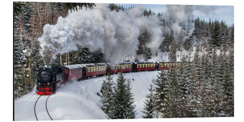 Aluminiumtavla Brocken Railway Fotokurve4