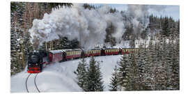 Print på skumplade Brocken Railway Fotokurve4