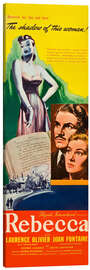 Canvas print REBECCA, from left: Laurence Olivier, Joan Fontaine, 1940.