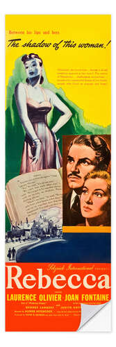 Adesivo murale REBECCA, from left: Laurence Olivier, Joan Fontaine, 1940.