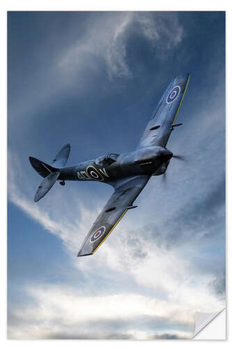 Vinilo para la pared Spitfire en vuelo