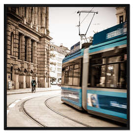 Gerahmter Kunstdruck Münchener Stadtverkehr