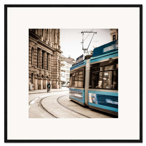 Framed art print Munich city traffic