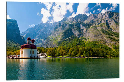 Quadro em alumínio St. Bartholomew's Church, Königssee