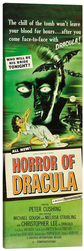 Lienzo Horror of Dracula, Melissa Stribling, Christopher Lee 1958