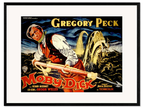 Framed art print MOBY DICK, Gregory Peck, 1956