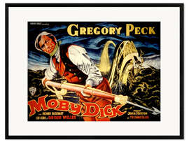 Framed art print MOBY DICK, Gregory Peck, 1956