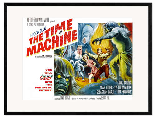 Ingelijste kunstdruk THE TIME MACHINE, Yvette Mimieux, Rod Taylor