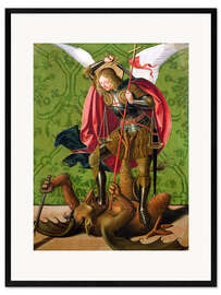 Gerahmter Kunstdruck St. Michael tötet den Drachen