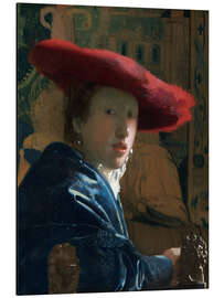 Magnettafel Mädchen mit rotem Hut