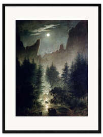 Inramat konsttryck Uttewalder Grund - Caspar David Friedrich