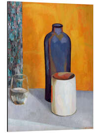 Magnettafel Stillleben mit einer blauen Flasche