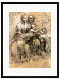 Gerahmter Kunstdruck Jungfrau und Kind mit St. Anna