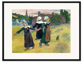 Gerahmter Kunstdruck Bretonische Mädchen, Pont-Aven